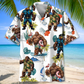 Tropical Summer Forest Creature Adventure Hawaiian Shirt Pattern View For Lightweight Everyday Style