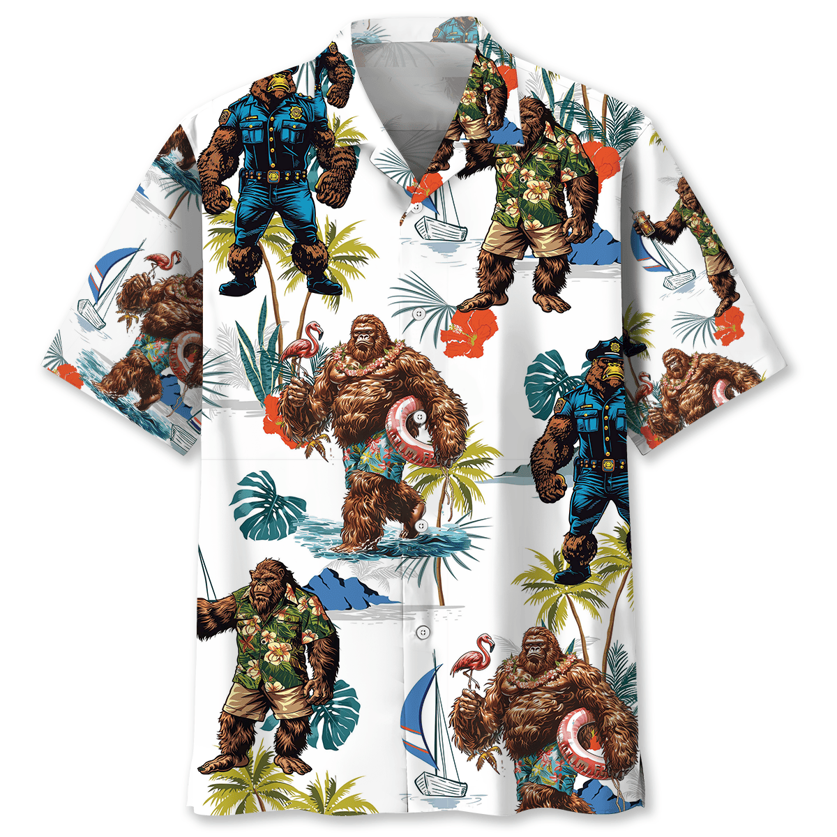 Tropical Summer Forest Creature Adventure Hawaiian Shirt For Poolside Relaxation And Sunny Getaways