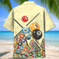 Vintage Retro Game Billiard Hawaiian Shirt For Beach Parties And Weekend Getaways