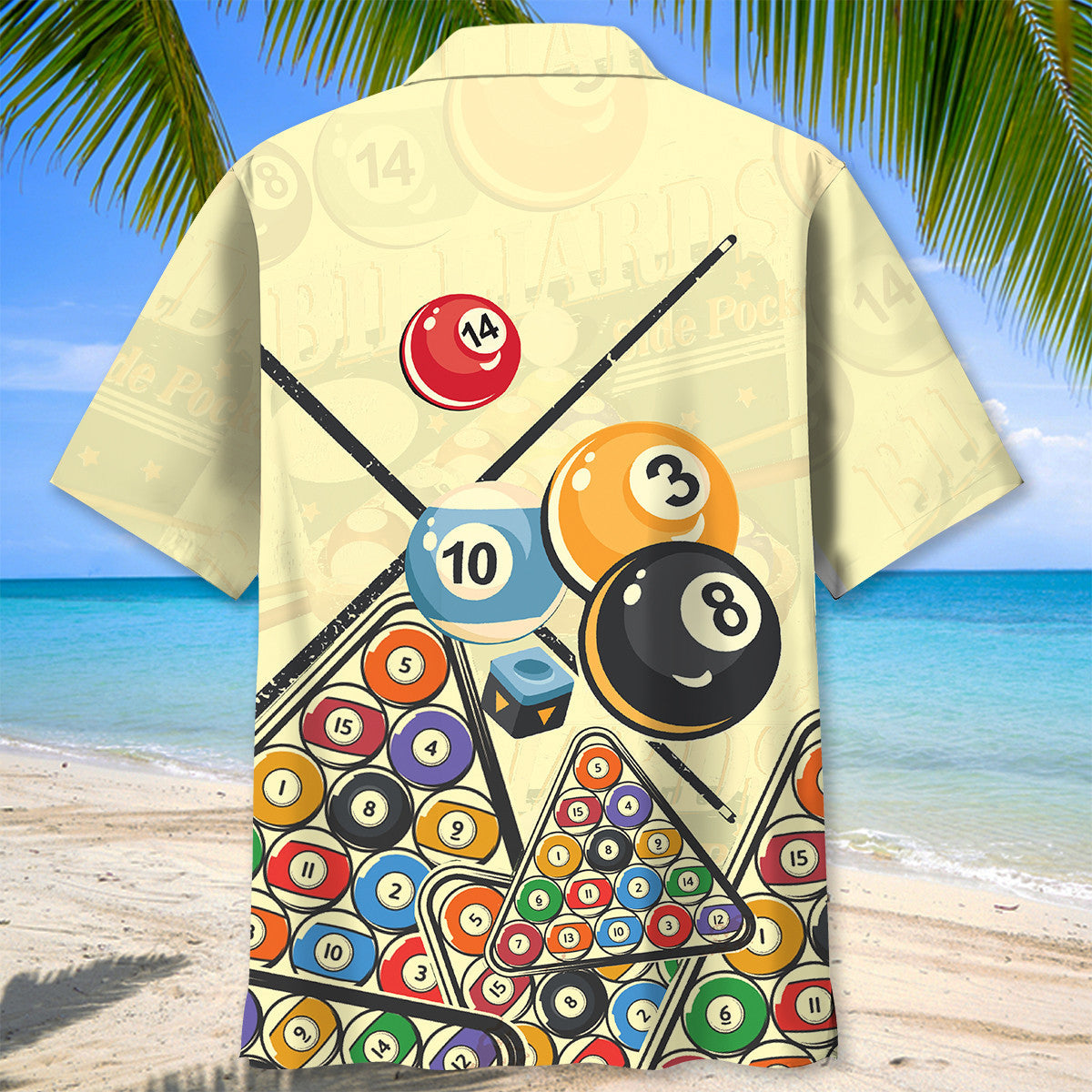 Vintage Retro Game Billiard Hawaiian Shirt For Beach Parties And Weekend Getaways