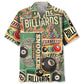 Retro Neon Billiard Bar Hawaiian Shirt For Summer Vacation And Beach Travel