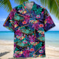 Tropical Purple Billiard Hawaiian Shirt For Vacation Days And Relaxed Coastal Outings
