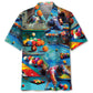 Vintage Retro Billiard Hawaiian Shirt For Beach Parties And Weekend Getaways