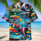Vintage Retro Billiard Hawaiian Shirt Artwork View For Coastal Escapes And Resort Style