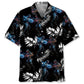 Floral Tropical Robotic Fusion Hawaiian Shirt Artwork Detail For Resort Trips And Outdoor Activities