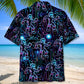 Robot Semiconductor Chip Circuit Hawaiian Shirt Artwork Detail For Resort Trips And Outdoor Activities