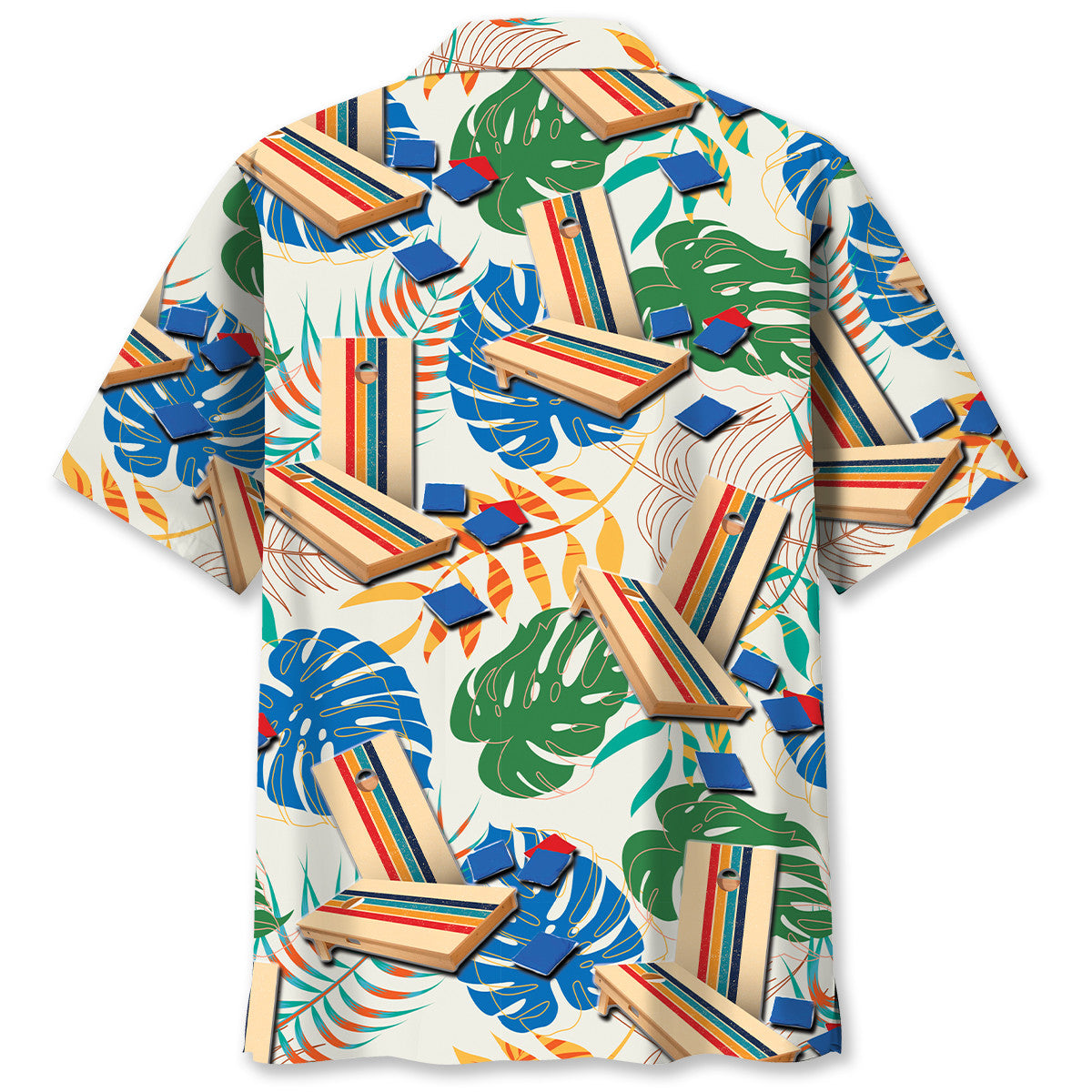 Retro Tropical Cornhole Hawaiian Shirt For Poolside Relaxation And Sunny Getaways