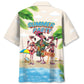 Tropical Summer Party Flamingo Hawaiian Shirt For Beach Parties And Weekend Getaways