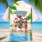 Tropical Summer Party Flamingo Hawaiian Shirt Pattern Detail For Vacation Travel And Daily Wear