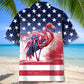 Tropical American Flamingo Hawaiian Shirt For Summer Events And Casual Outdoor Wear
