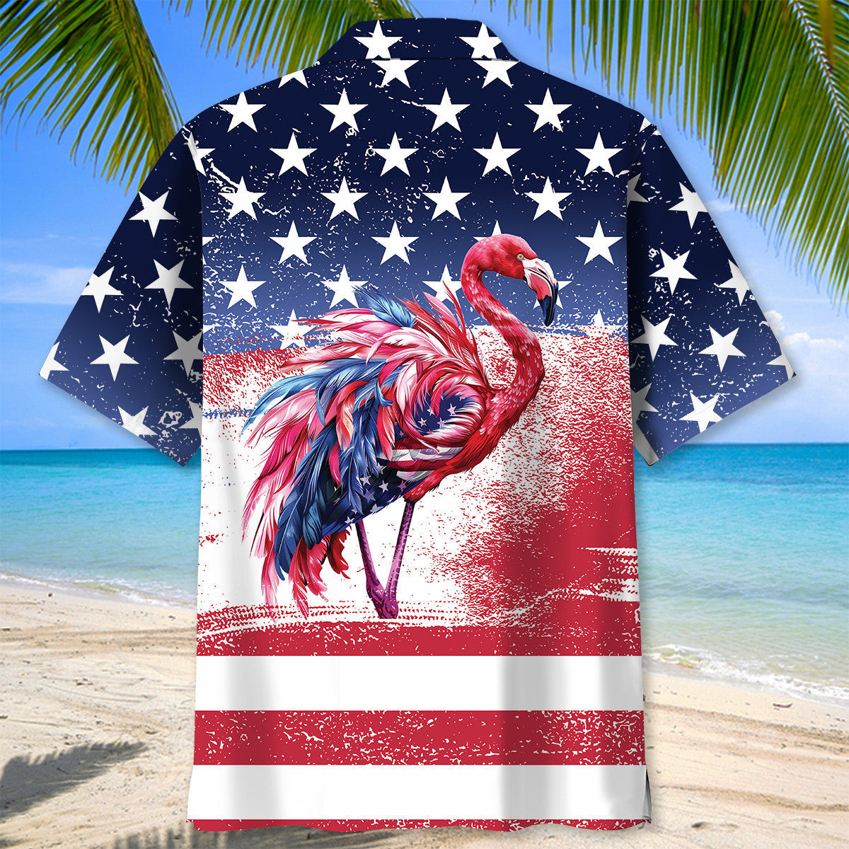 Tropical American Flamingo Hawaiian Shirt For Summer Events And Casual Outdoor Wear