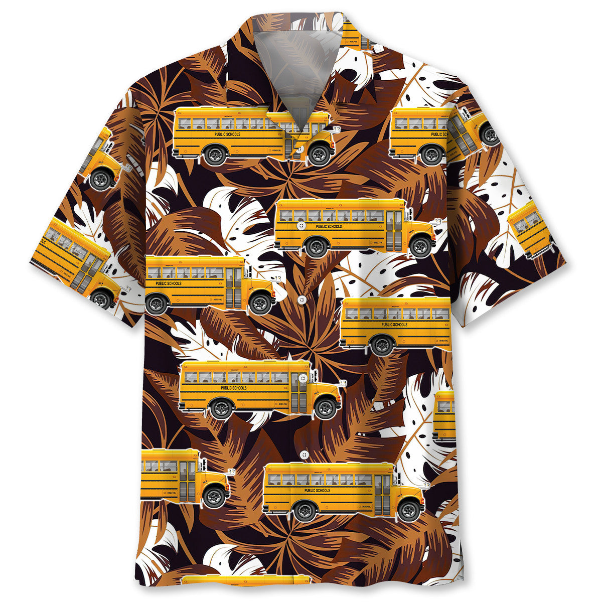 Retro School Bus Travel Hawaiian Shirt For Warm Weather Adventures And Everyday Comfort