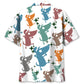 Funny Dog Coward Cartoon Hawaiian Shirt Design Detail For Beach Days And Holiday Travel