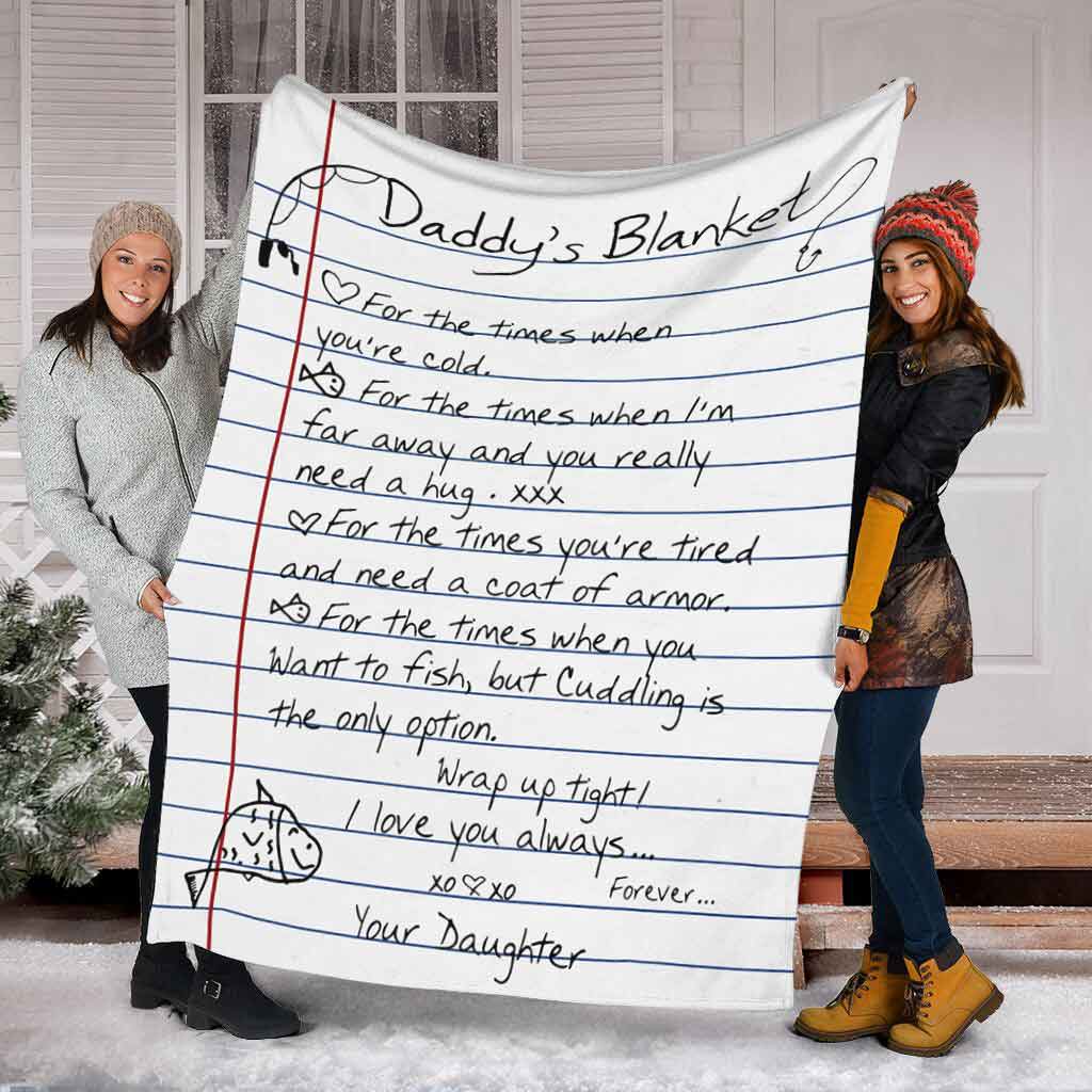 Fishing Daddy For The Times Flannel Blanket For Cozy Bedroom Sofa Decor