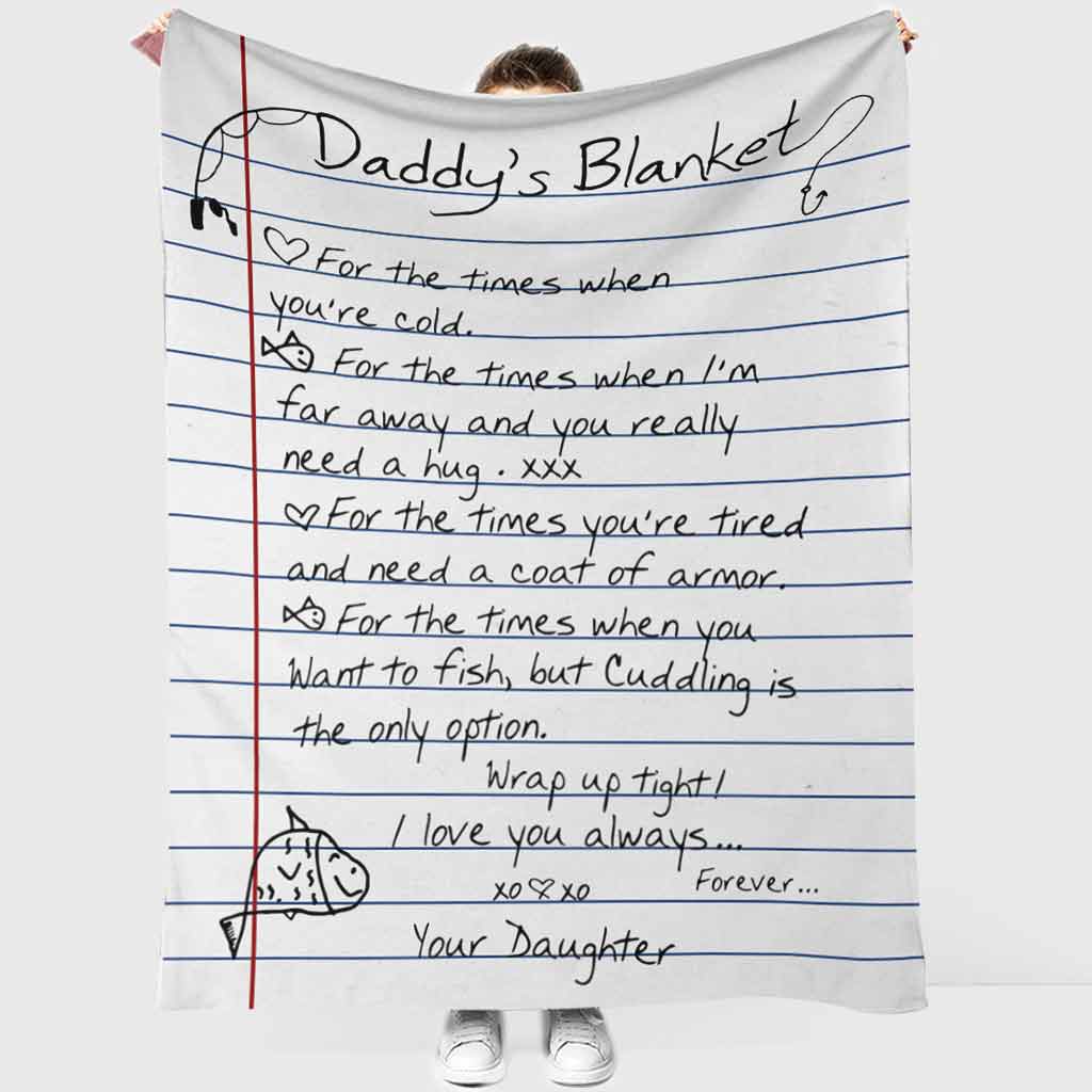 Fishing Daddy For The Times Flannel Blanket For Cozy Bedroom Sofa Decor