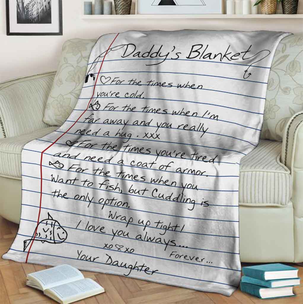 Fishing Daddy For The Times Flannel Blanket For Cozy Bedroom Sofa Decor