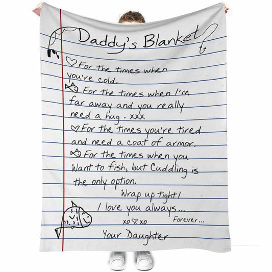 Fishing Daddy For The Times Flannel Blanket For Cozy Bedroom Sofa Decor