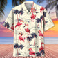 Tropical Flamingo Vibrant Hawaiian Shirt Artwork Detail For Resort Trips And Outdoor Activities
