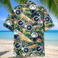 Tropical Cycling Road Adventure Hawaiian Shirt Artwork Detail For Tropical Trips And Casual Outings