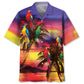 Tropical Parrot Sunset Beach Hawaiian Shirt For Vacation Days And Relaxed Coastal Outings
