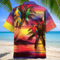 Tropical Parrot Sunset Beach Hawaiian Shirt For Resort Getaways And Comfortable Summer Activities