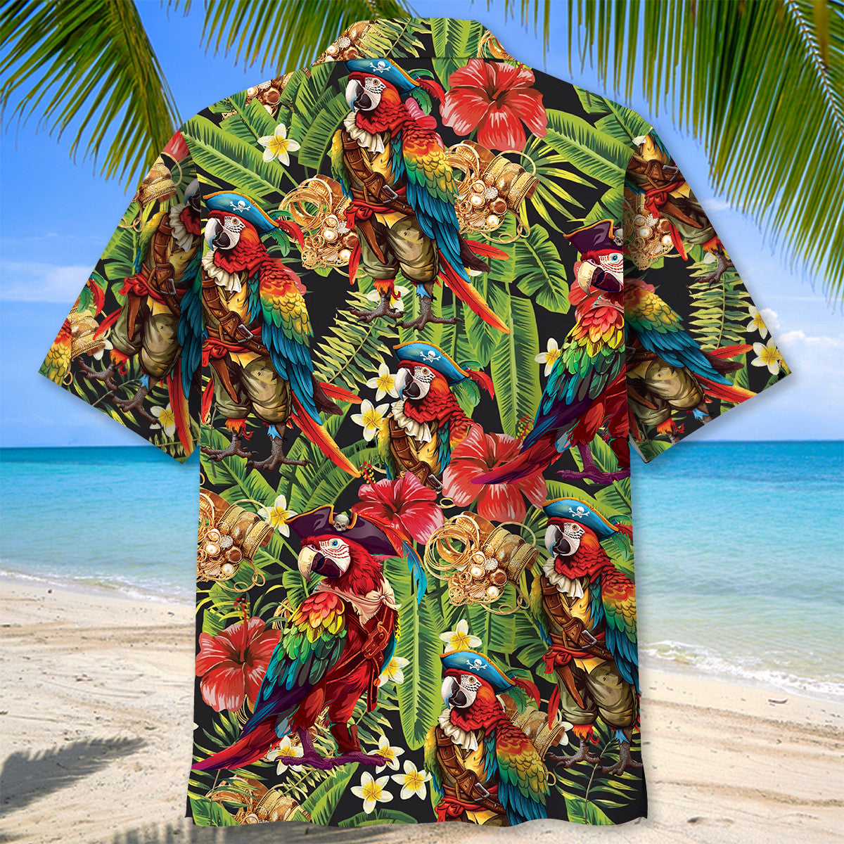 Tropical Parrot Nautical Pirate Island Hawaiian Shirt For Warm Weather Adventures And Everyday Comfort