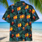 Dark Green Tropical Parrot Hawaiian Shirt For Summer Events And Casual Outdoor Wear