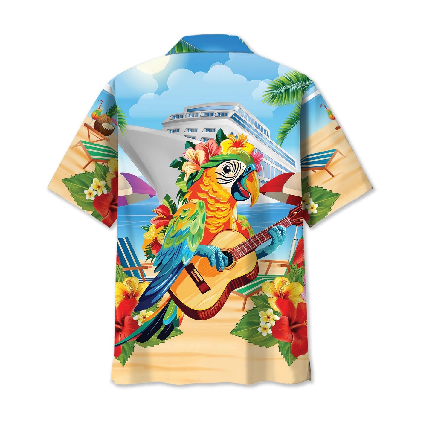 Tropical Parrot Cruise Aloha Hawaiian Shirt For Beach Parties And Weekend Getaways