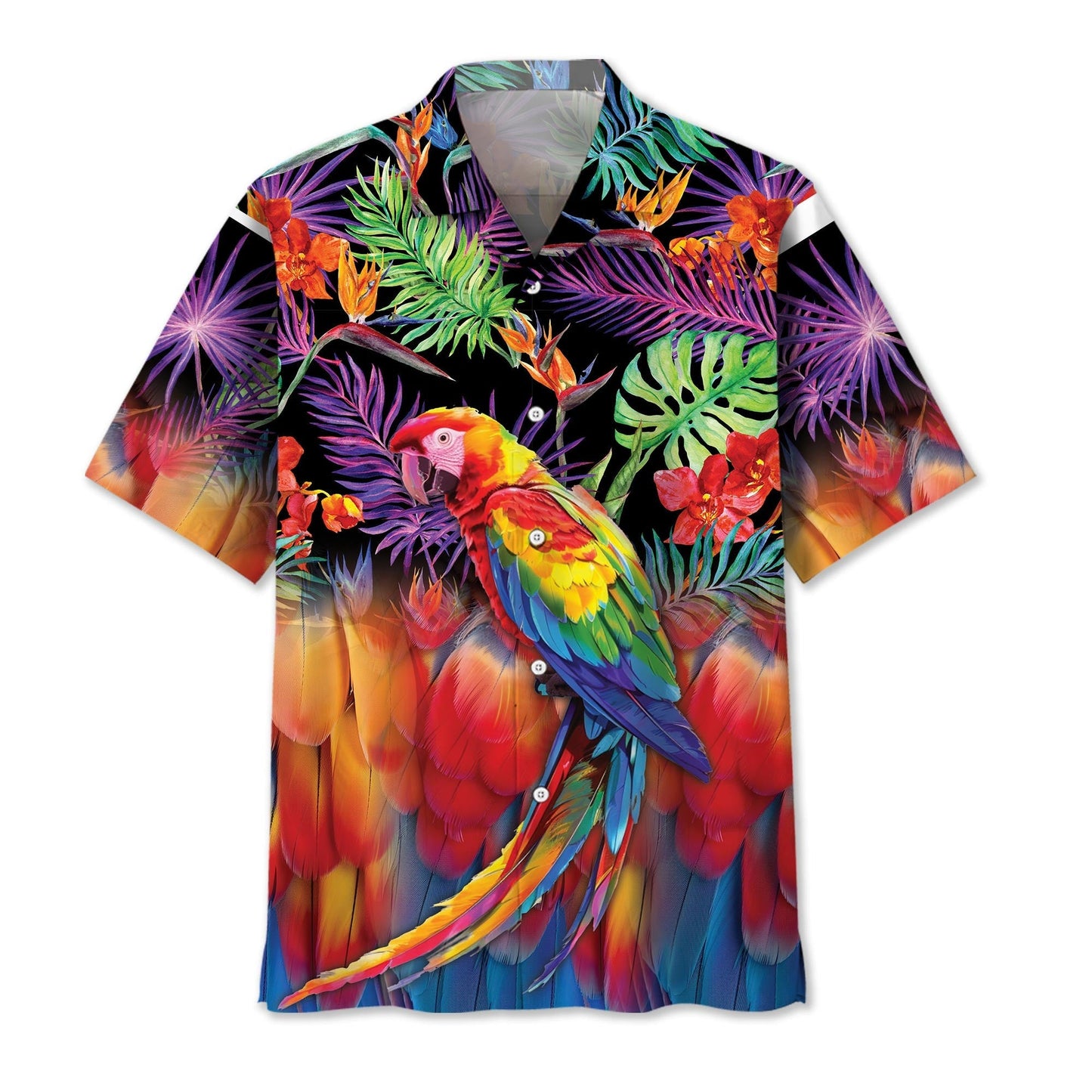 Tropical Parrot Jungle Vibrant Hawaiian Shirt For Poolside Relaxation And Sunny Getaways