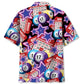 Neon Tropical Bingo Hawaiian Shirt Artwork Detail For Tropical Trips And Casual Outings