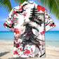 Cherry Blossom Samurai Warrior Hawaiian Shirt Pattern Detail For Vacation Travel And Daily Wear