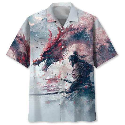 Heritage Legend Samurai Warrior Hawaiian Shirt For Summer Vacation And Beach Travel