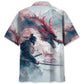 Heritage Legend Samurai Warrior Hawaiian Shirt Artwork Detail For Resort Trips And Outdoor Activities