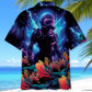 Scuba Diving Hawaiian Shirt Pattern Detail For Summer Holidays And Outdoor Fun