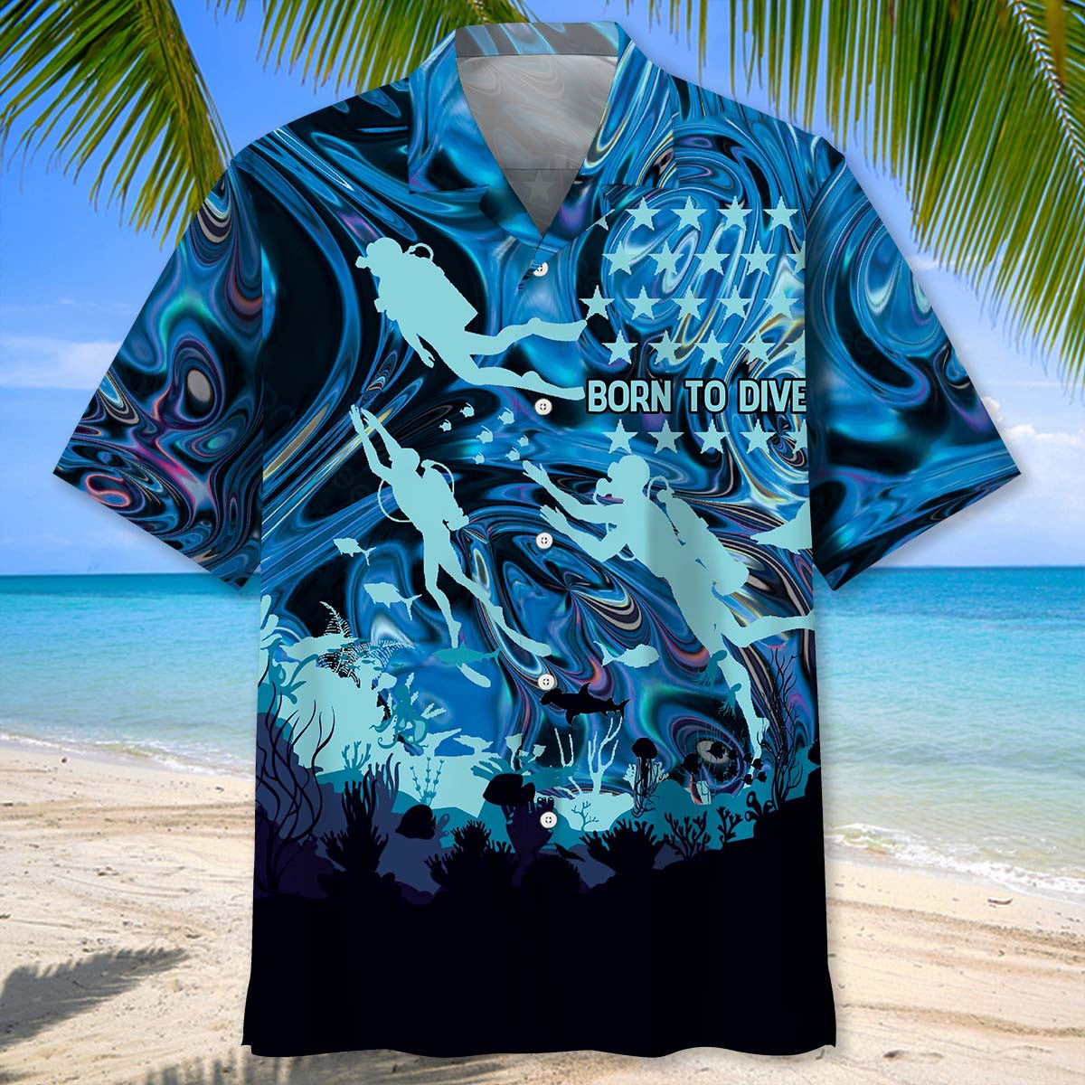 Tropical Dive Hawaiian Shirt Artwork View For Coastal Escapes And Resort Style