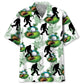 Funny Forest Creature Golf Hawaiian Shirt Pattern Detail For Vacation Travel And Daily Wear