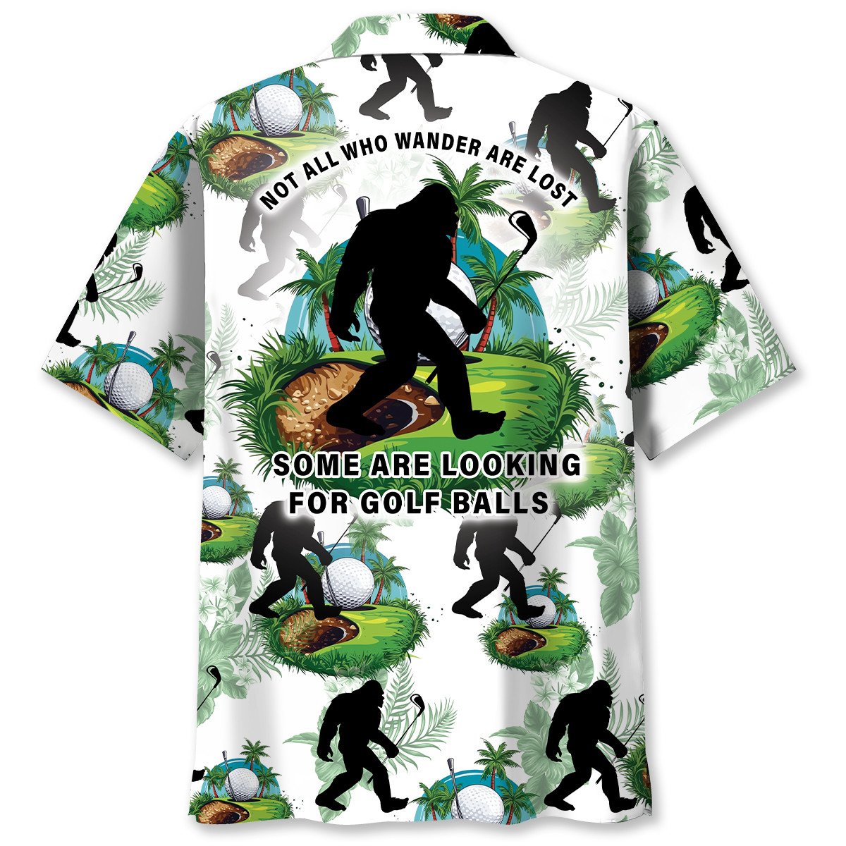 Funny Forest Creature Golf Hawaiian Shirt Artwork View For Coastal Escapes And Resort Style
