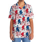 Funny Patriotic Forest Creature USA Hawaiian Shirt Pattern Detail For Vacation Travel And Daily Wear