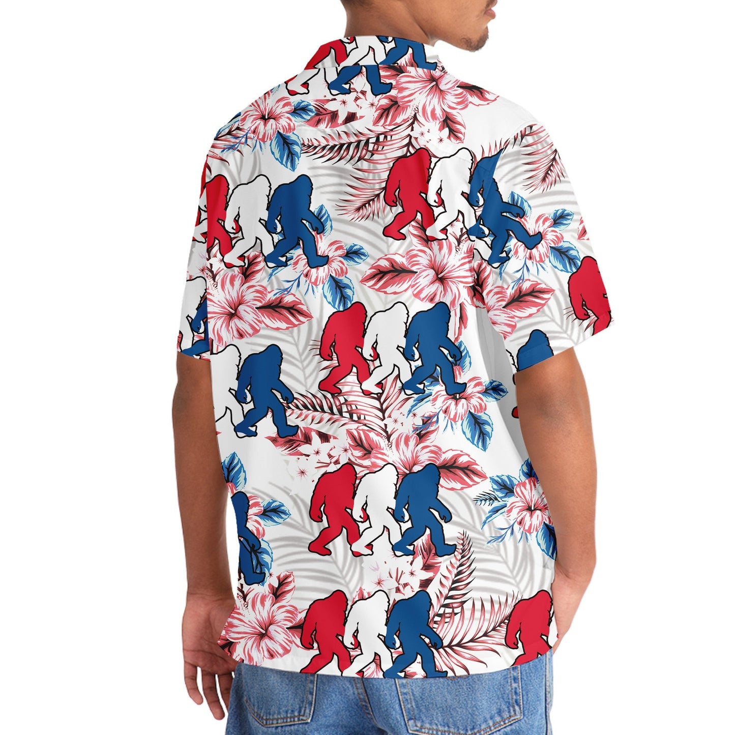 Funny Patriotic Forest Creature USA Hawaiian Shirt For Warm Weather Adventures And Everyday Comfort