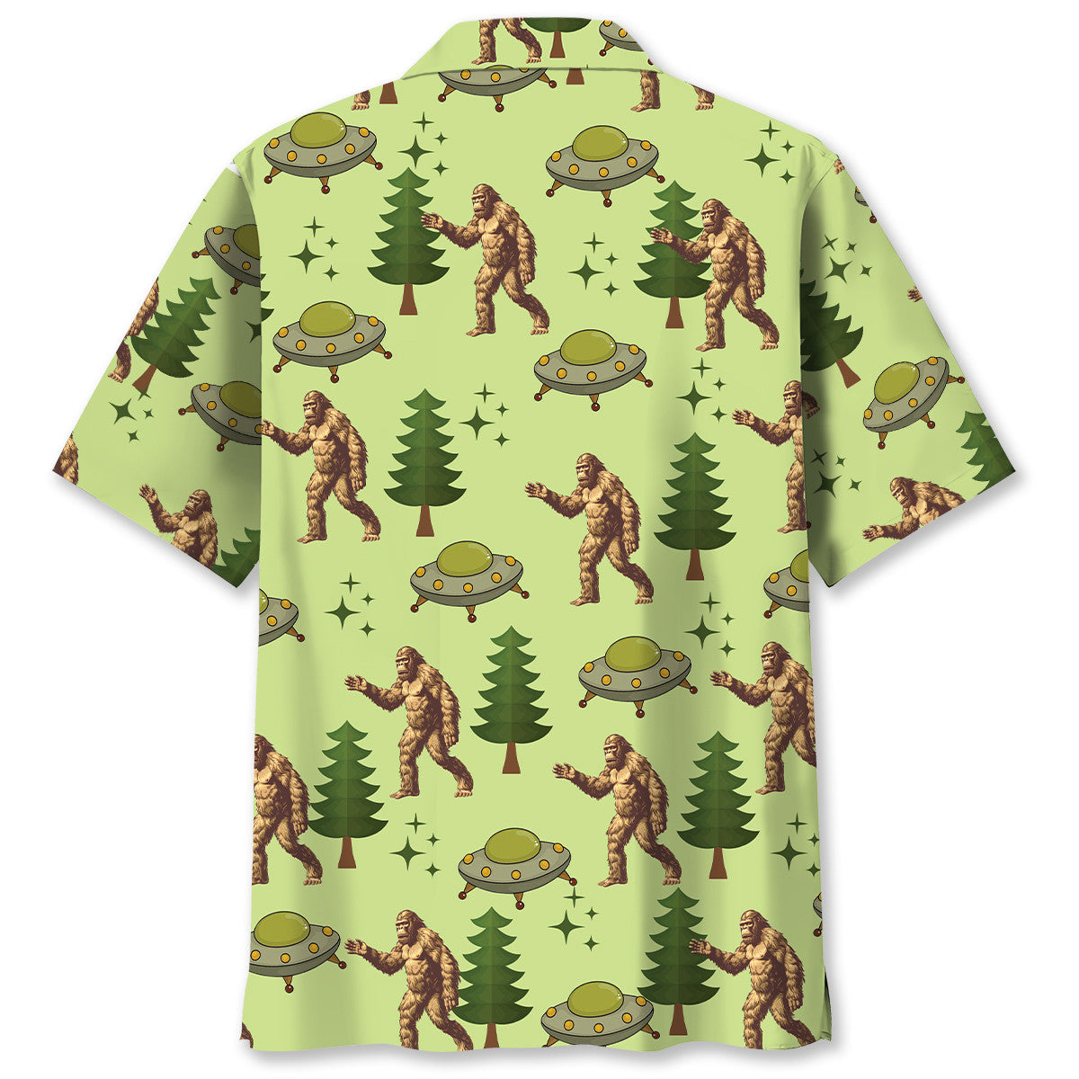 Funny Forest Creature Ufo Hawaiian Shirt For Summer Events And Casual Outdoor Wear