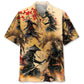 Samurai Moonlight Hawaiian Shirt For Summer Events And Casual Outdoor Wear