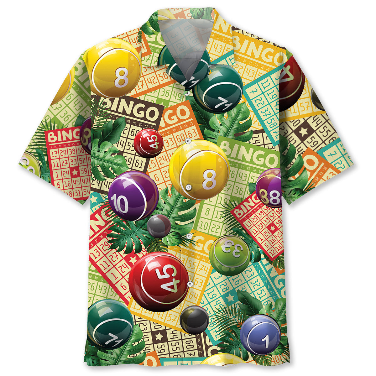 Vintage Bingo Hawaiian Shirt Artwork View For Weekend Travel And Beach Style