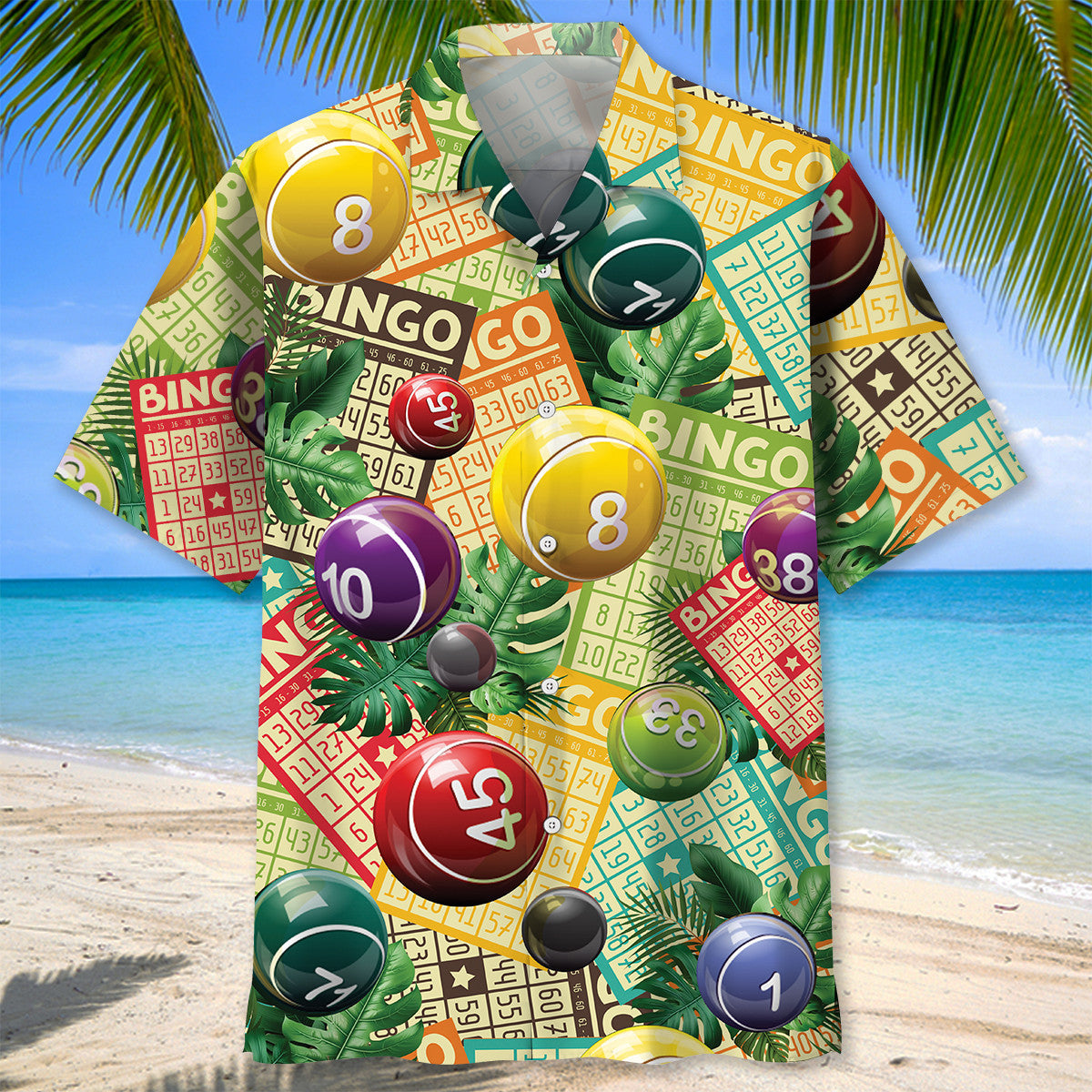 Vintage Bingo Hawaiian Shirt Design Detail For Sunny Adventures And Casual Wear