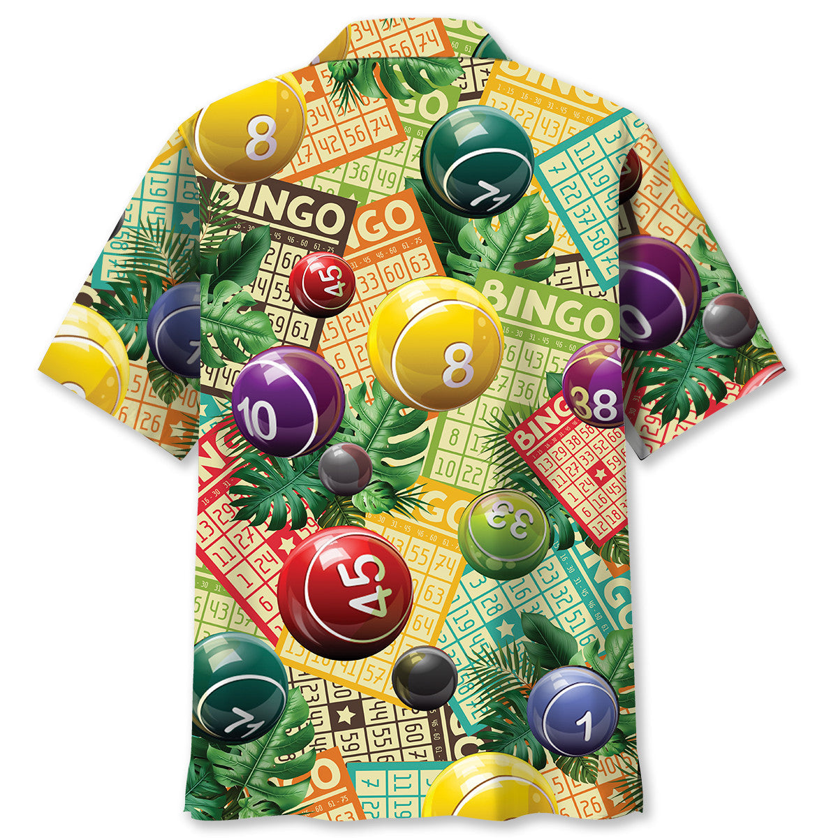 Vintage Bingo Hawaiian Shirt For Summer Vacation And Beach Travel