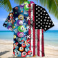 Classic American Bingo Hawaiian Shirt Pattern Detail For Summer Holidays And Outdoor Fun