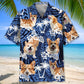 Funny Corgi Dog Face Hawaiian Shirt For Summer Events And Casual Outdoor Wear