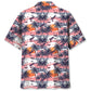 Retro Flamingo Sunset Hawaiian Shirt Design Detail For Sunny Adventures And Casual Wear