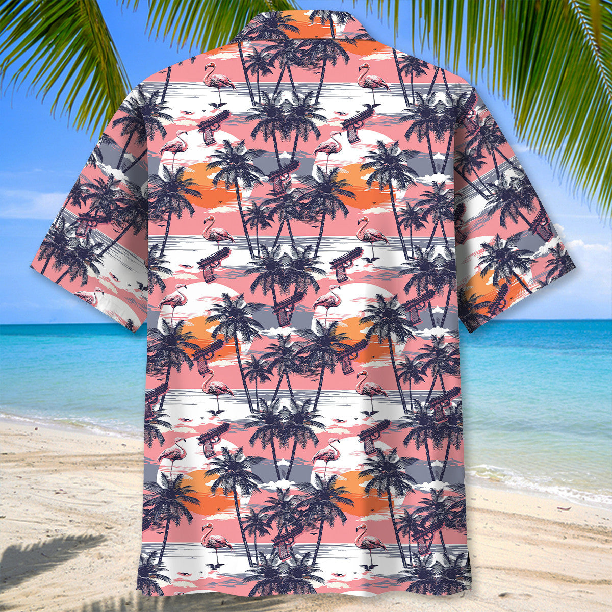 Retro Flamingo Sunset Hawaiian Shirt For Resort Getaways And Comfortable Summer Activities