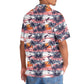 Retro Flamingo Sunset Hawaiian Shirt Pattern View For Relaxed Warm Weather Outfits