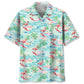 Retro Tropical Flamingo Beach Hawaiian Shirt Design Detail For Sunny Adventures And Casual Wear